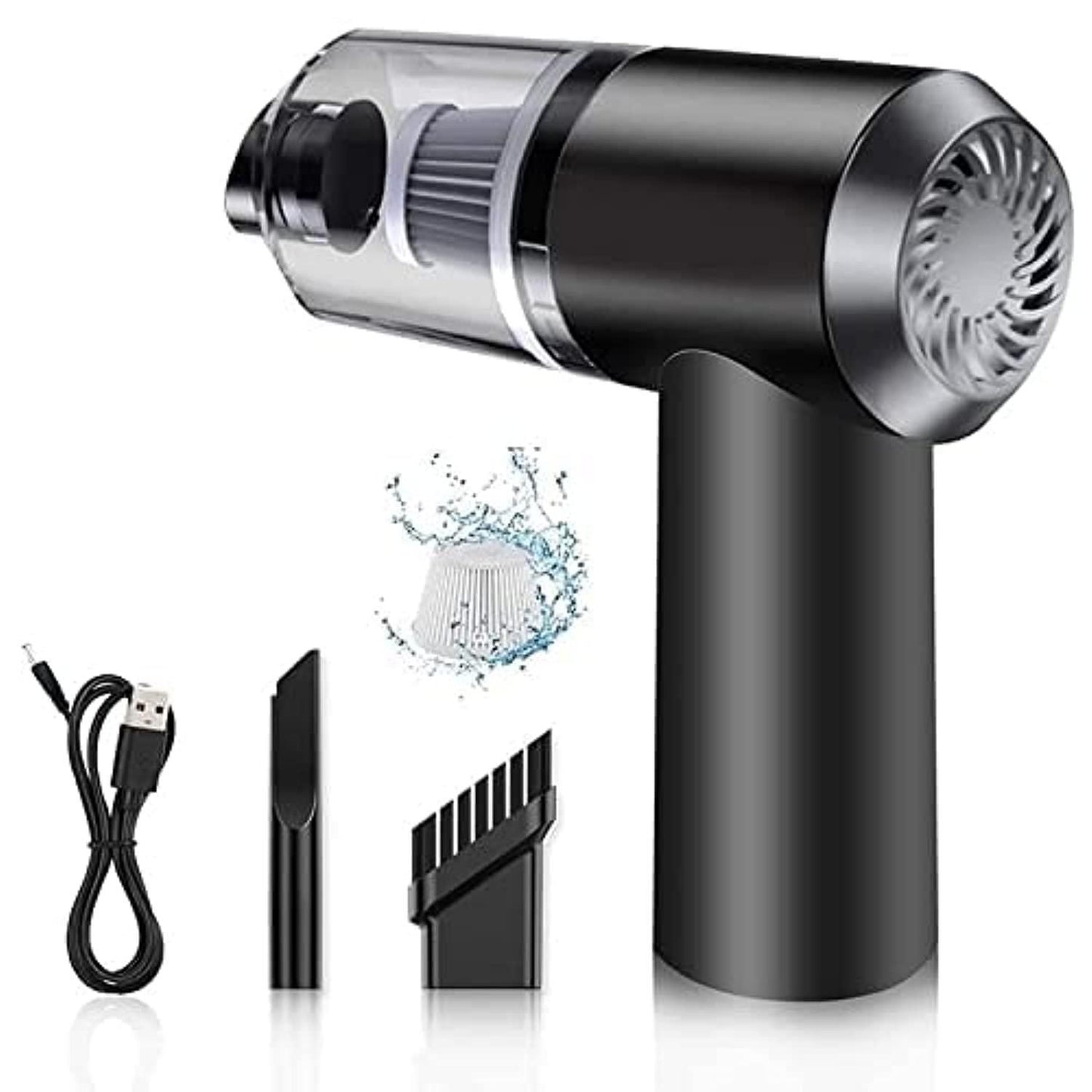 Portable Handheld Air Duster & Wireless Vacuum Cleaner – Cordless, Rechargeable Mini Cleaning Tool (400g)