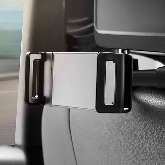 Universal Car Mount Holder for Tablets & Phones (4.7"–12.9") – 360° Rotating Headrest Stand with Adjustable Arm (Random Color)