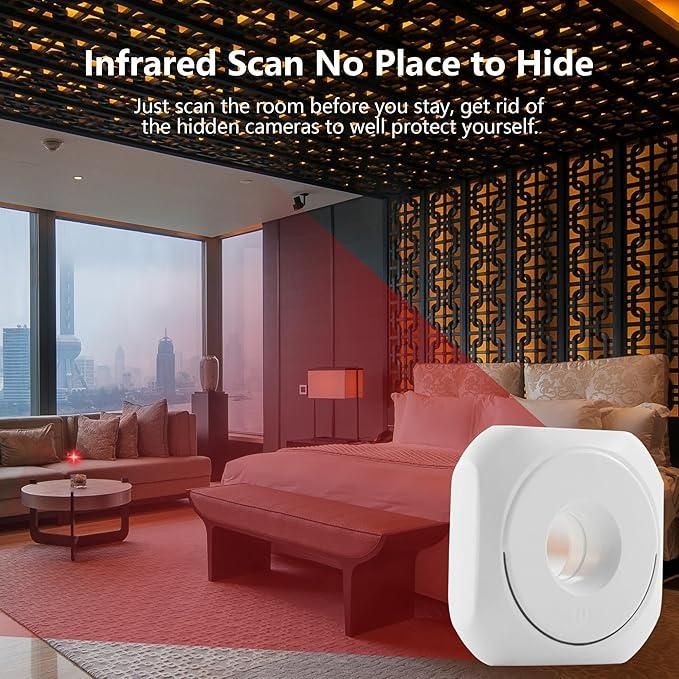 Mini Spy Camera Detector – Wireless Infrared Anti-Surveillance Device for Hotel, Home, Office & Travel