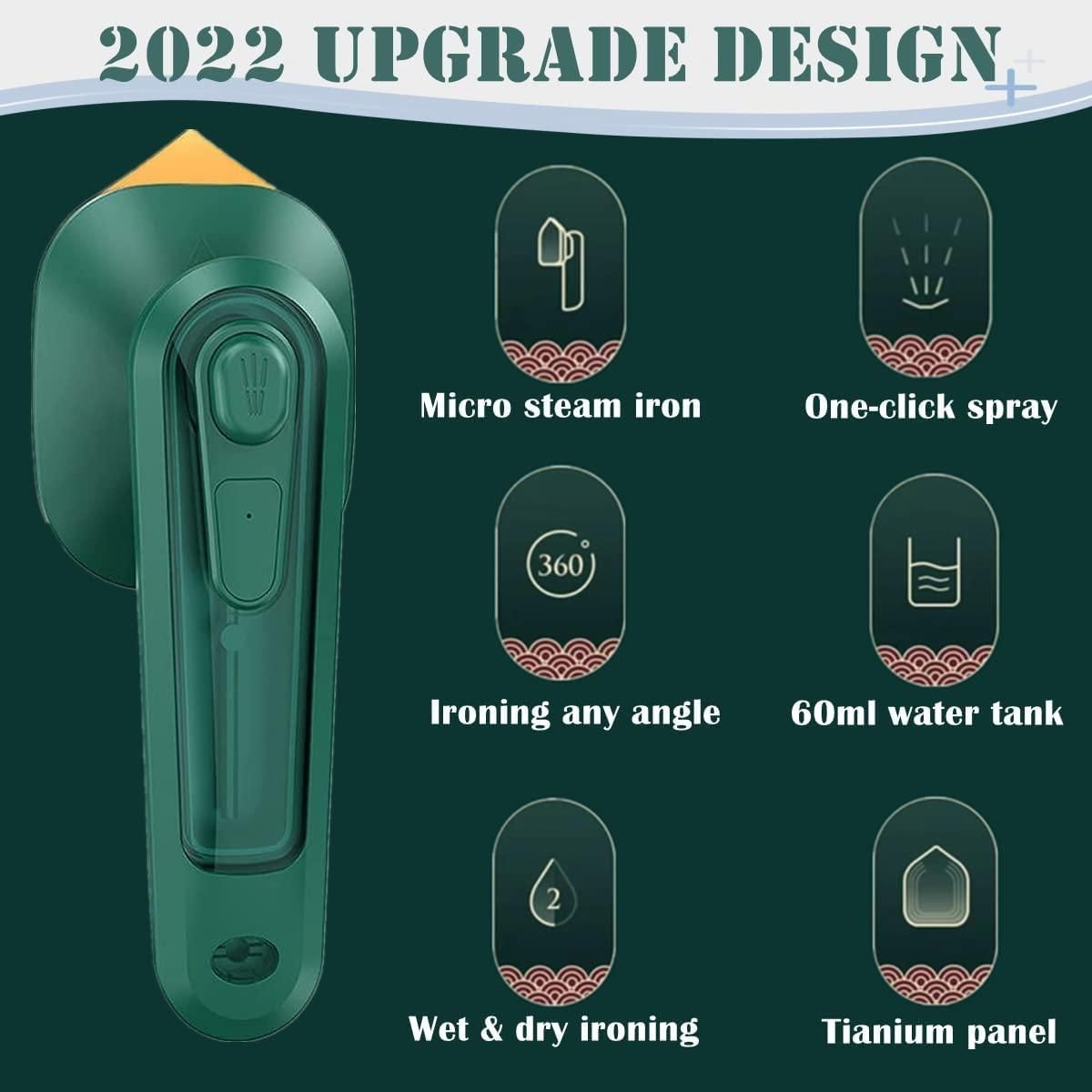 Mini Portable Iron Travel Steamer – Dual Dry & Wet Use | Compact & Powerful Clothes Press for Home & Travel