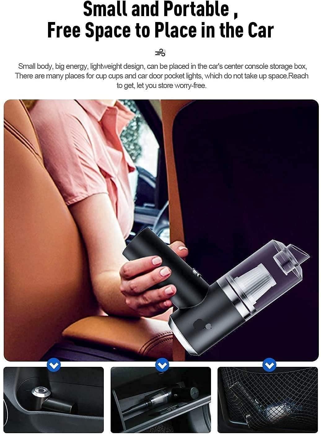 Portable Handheld Air Duster & Wireless Vacuum Cleaner – Cordless, Rechargeable Mini Cleaning Tool (400g)