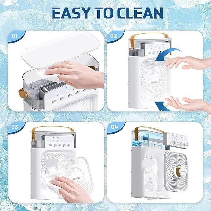 Multifunction Water Spray Mist Fan – USB Portable Air Cooler & Humidifier Fan for Home & Office Use (Pack of 1)