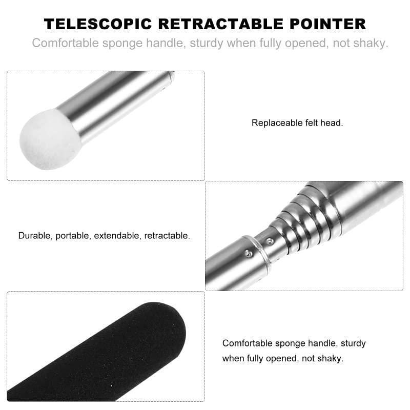 Telescopic Self-Defense Stick & Hand Pointer – Stainless Steel Retractable Tool with Comfortable Grip (1m Extension)