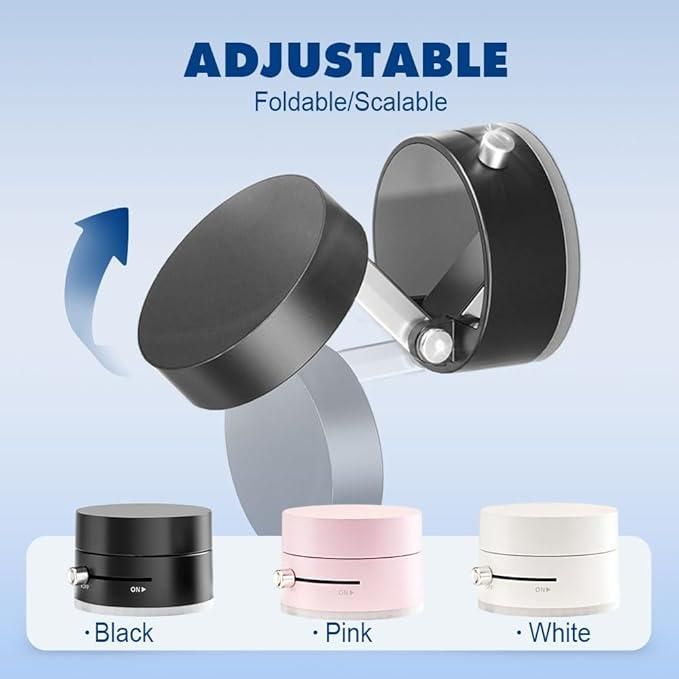 Vacuum Magnetic Suction Phone Holder – 360° Rotatable, Foldable & Double-Sided Magnetic Mount for All Smartphones (Pack of 1)