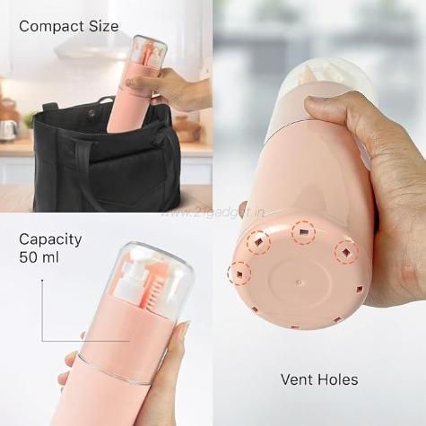 6-in-1 Travel Kit – Portable Toothbrush & Toiletry Organizer with Leak-Proof Shampoo Dispenser, Comb, Mirror & Towel Slot (Assorted Color)
