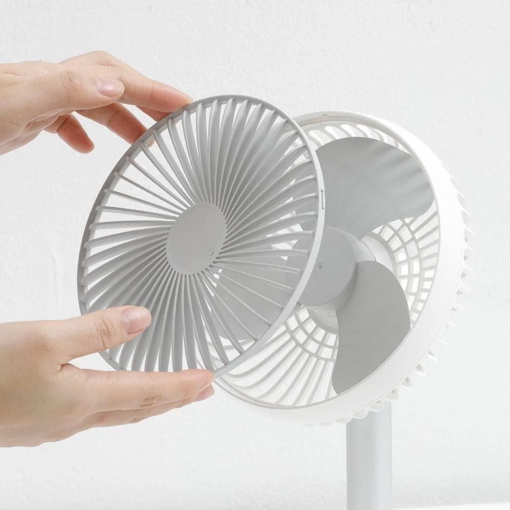 Adjustable Telescopic Rechargeable Standing Fan – 4-Speed Wireless Pedestal Desk Fan (Foldable & Portable)