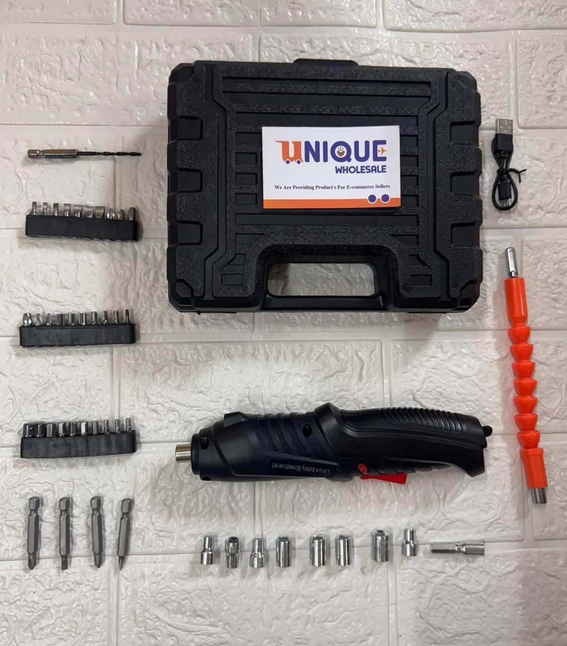 Metal Electric Screwdriver Set – 47-Piece Precision Bit Kit for DIY, Repair & Assembly (Rechargeable Tool Kit)