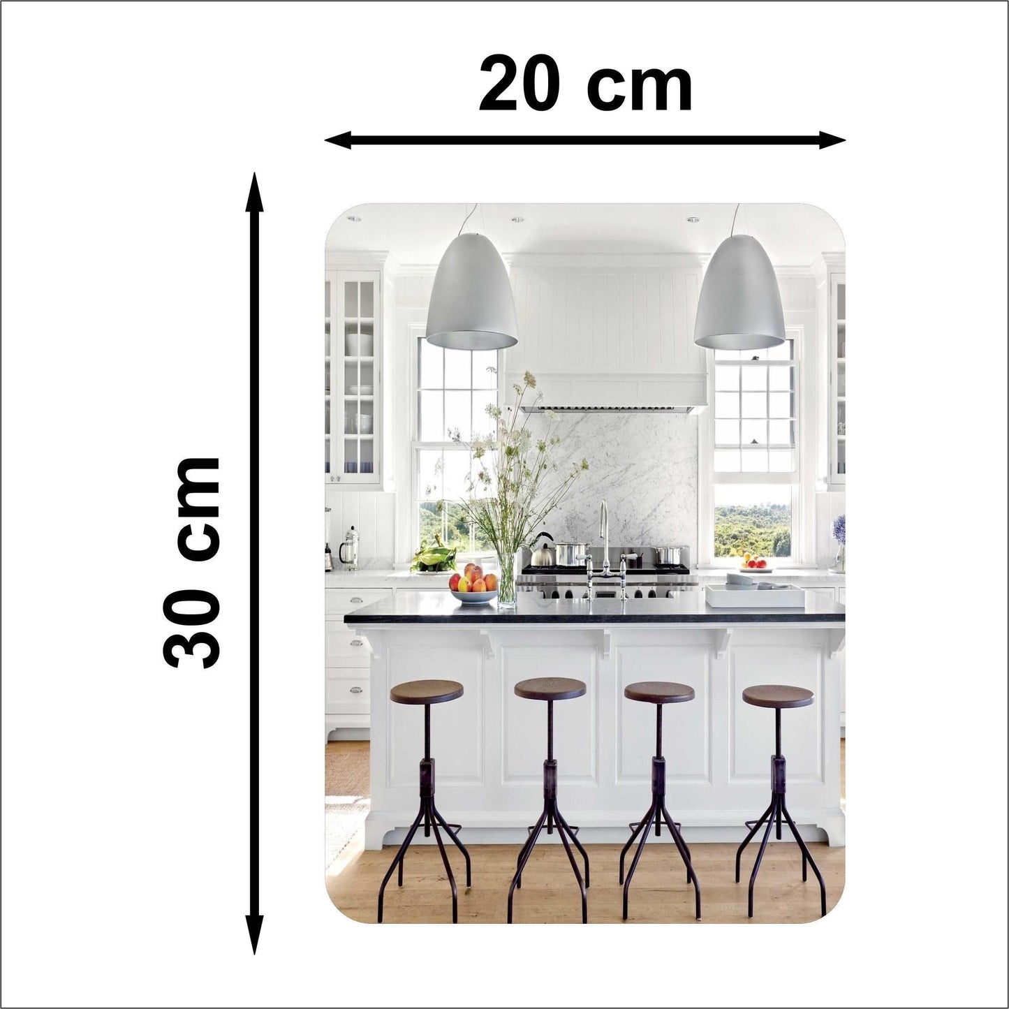 Combo Set of Oval & Square Shape Decorative Mirrors – Acrylic Wall Mirror Pack of 2 (20 x 30 cm)