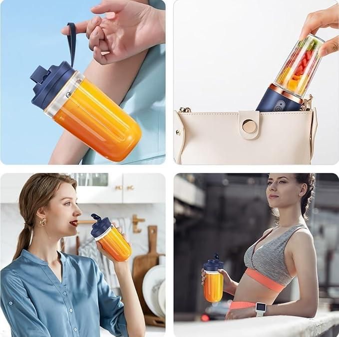 Small Portable Juicer – USB Rechargeable Mini Blender for Juices & Smoothies (Compact & Travel-Friendly, 410g)