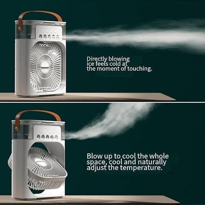 Multifunction Water Spray Mist Fan – USB Portable Air Cooler & Humidifier Fan for Home & Office Use (Pack of 1)