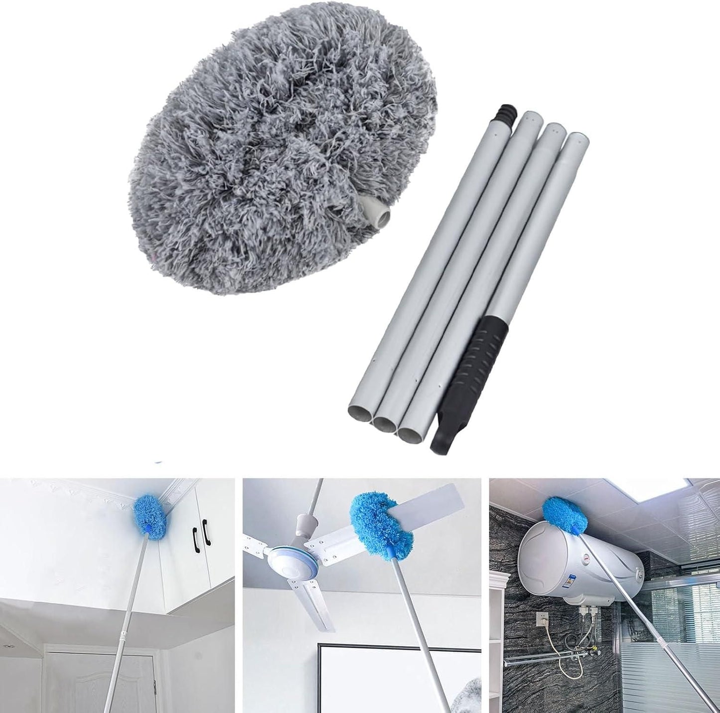 Washable Ceiling Fan Cleaner Duster – Long Handle Cleaning Tool for Home & Office (140cm, Pack of 1)