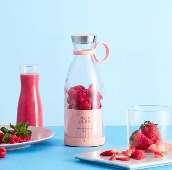 Travel Portable Mini USB Juice Blender – Rechargeable Personal Mixer Bottle (380ml, Lightweight & Compact)