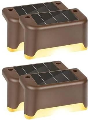 Solar Deck Lights for Outdoor – Waterproof LED Step & Fence Lighting (Pack of 4, Automatic Charging)