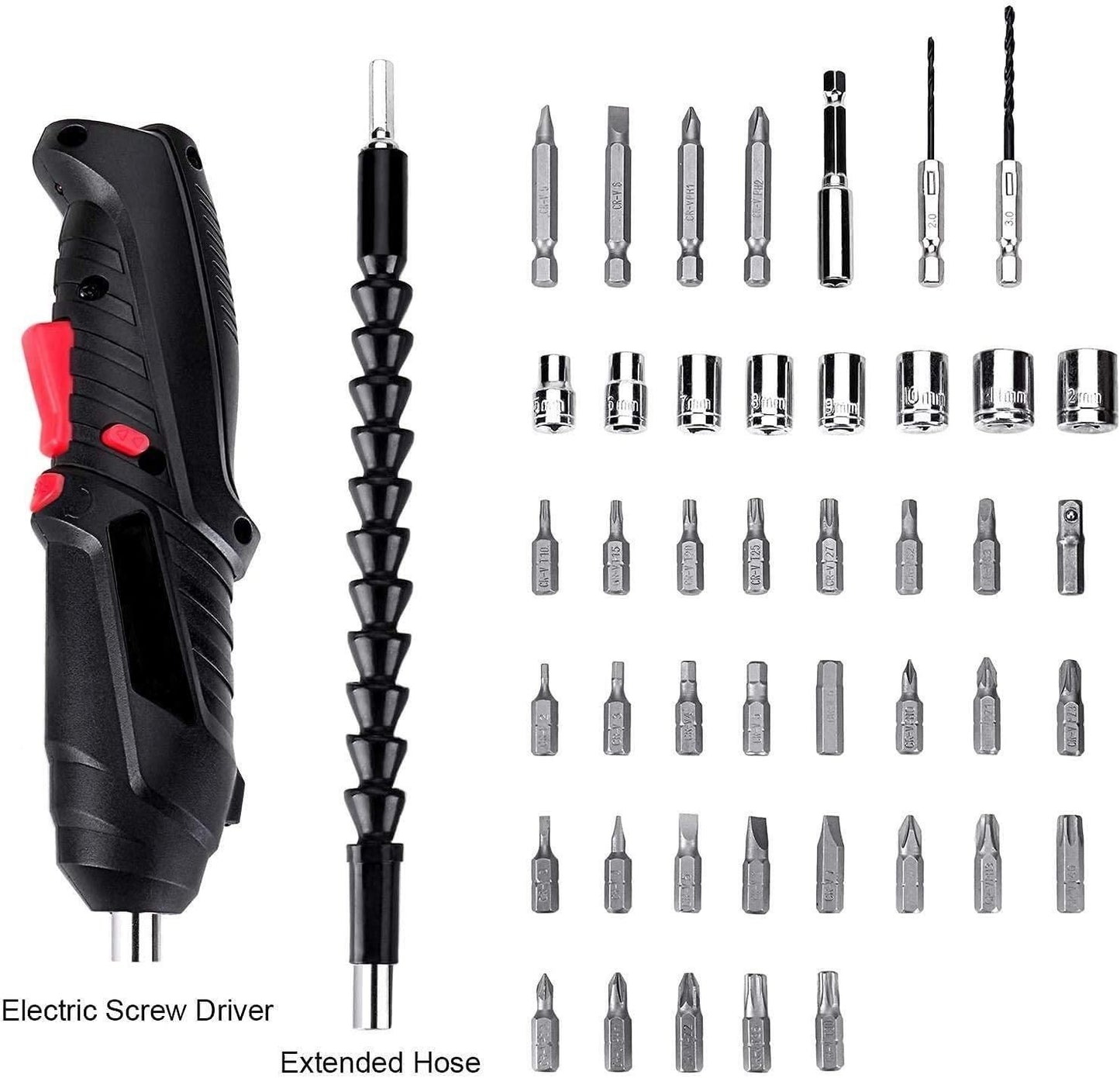 Metal Electric Screwdriver Set – 47-Piece Precision Bit Kit for DIY, Repair & Assembly (Rechargeable Tool Kit)