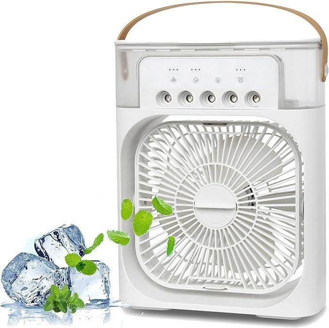 Multifunction Water Spray Mist Fan – USB Portable Air Cooler & Humidifier Fan for Home & Office Use (Pack of 1)