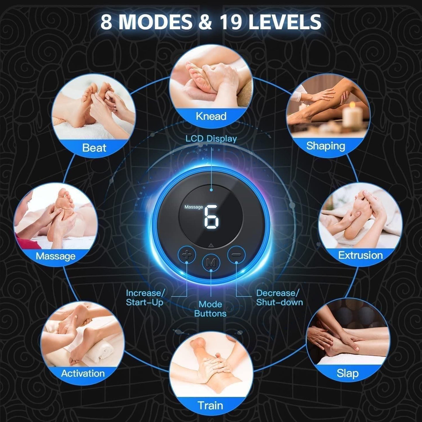 Vibrating Bubble EMS Electric Foot Massager Pad – Portable Relaxation & Muscle Relief Device (Wireless, Pack of 1)