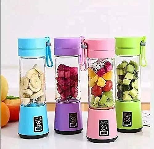 Portable USB Juicer – 6 Blade Electric Juice Blender (380ml, Rechargeable)