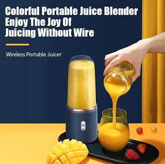 Small Portable Juicer – USB Rechargeable Mini Blender for Juices & Smoothies (Compact & Travel-Friendly, 410g)