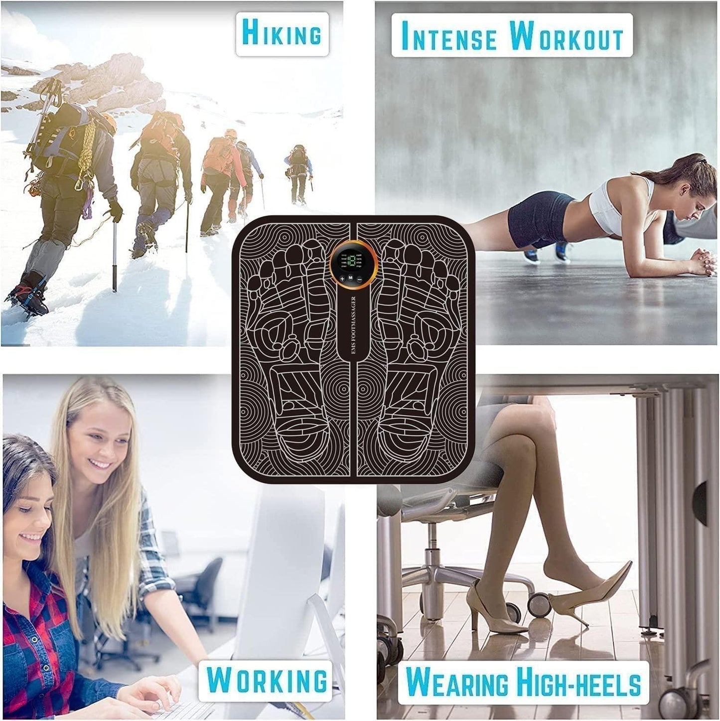 Vibrating Bubble EMS Electric Foot Massager Pad – Portable Relaxation & Muscle Relief Device (Wireless, Pack of 1)