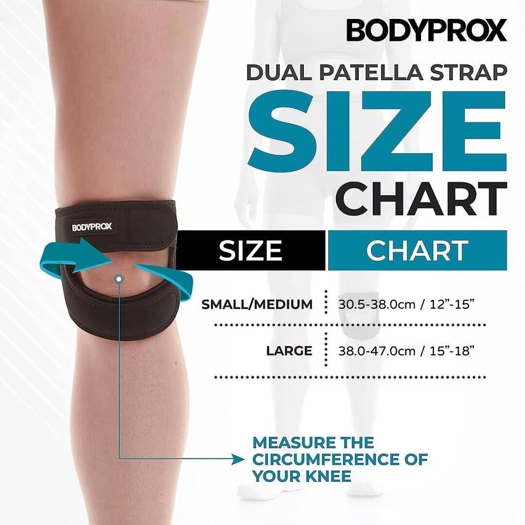 Adjustable Neoprene Knee Pain Relief Straps – Pack of 2 | Lightweight Support Brace for Joint Stability (S/M Size)