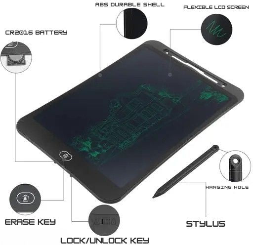 12-Inch LCD Writing Pad Tablet – Electronic Drawing & Doodle Slate for Kids (Random Color)