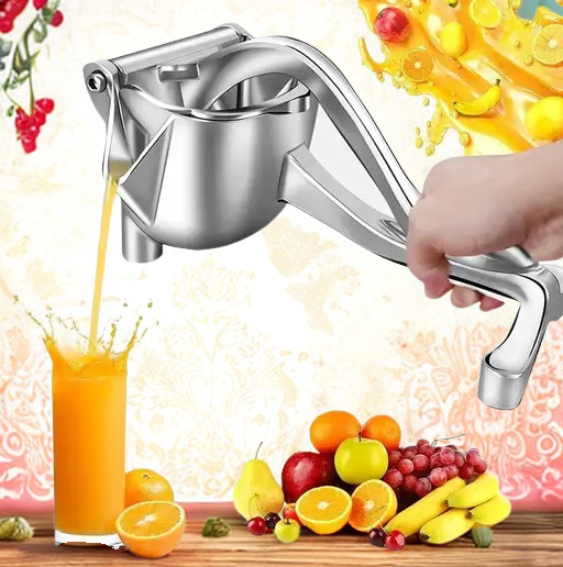 Fruit Juicer Hand Press – Aluminum Alloy Citrus Squeezer with Filter | BPA-Free | For Orange, Lemon, Tomato, & More