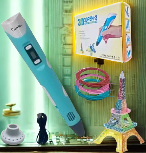 3D Pen Professional for Kids – Creative Drawing Tool with Adjustable Speed & LCD Display (Random Color)
