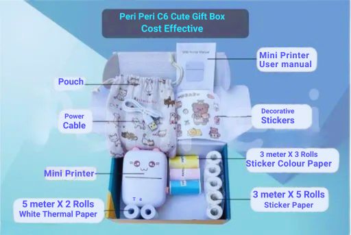 Mini Bluetooth Thermal Printer – Ink-Free Wireless Pocket Printer for Notes, Photos, Labels & DIY Crafts