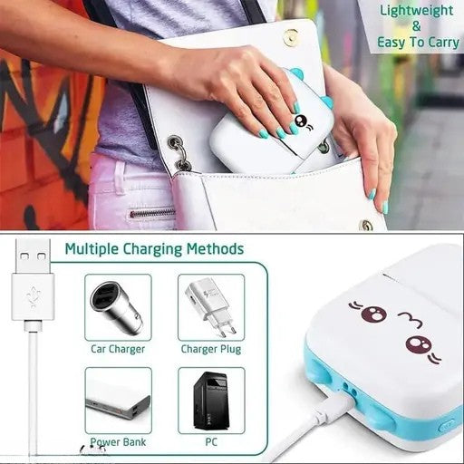 Mini Bluetooth Thermal Printer – Ink-Free Wireless Pocket Printer for Notes, Photos, Labels & DIY Crafts
