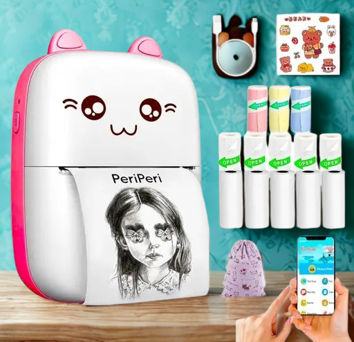 Mini Bluetooth Thermal Printer – Ink-Free Wireless Pocket Printer for Notes, Photos, Labels & DIY Crafts