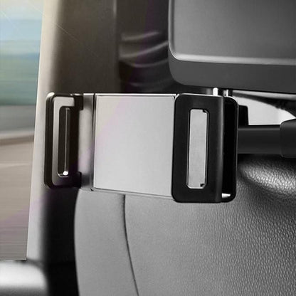 Universal Car Mount Holder for Tablets & Phones (4.7"–12.9") – 360° Rotating Headrest Stand with Adjustable Arm (Random Color)