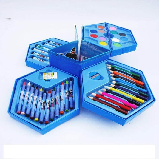 46-Piece Art Set – Drawing & Coloring Kit for Kids and Beginners (Compact & Portable)