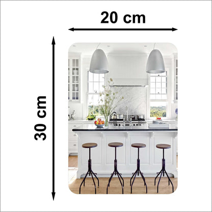 Combo Set of Oval & Square Shape Decorative Mirrors – Acrylic Wall Mirror Pack of 2 (20 x 30 cm)