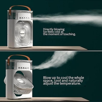 Multifunction Water Spray Mist Fan – USB Portable Air Cooler & Humidifier Fan for Home & Office Use (Pack of 1)