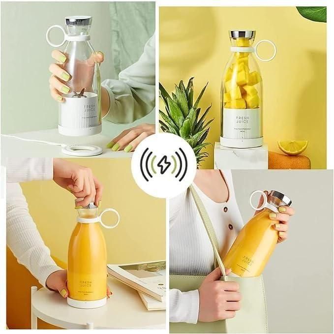 Travel Portable Mini USB Juice Blender – Rechargeable Personal Mixer Bottle (380ml, Lightweight & Compact)