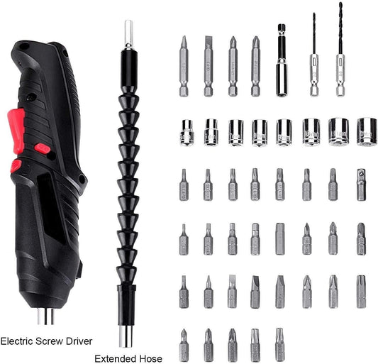 Metal Electric Screwdriver Set – 47-Piece Precision Bit Kit for DIY, Repair & Assembly (Rechargeable Tool Kit)