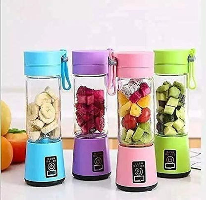 Portable USB Juicer – 6 Blade Electric Juice Blender (380ml, Rechargeable)