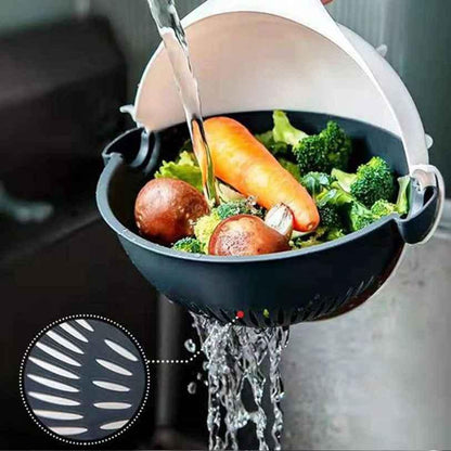 7-in-1 Multifunctional Vegetable Cutter, Chopper & Slicer – Includes 6 Interchangeable Blades (Multicolor)