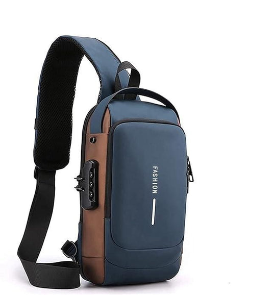 Leather Sling Bag – Stylish Crossbody Shoulder Bag with Zipper Closure (Compact & Lightweight, 400g) for Men & Women