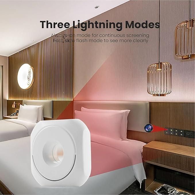 Mini Spy Camera Detector – Wireless Infrared Anti-Surveillance Device for Hotel, Home, Office & Travel